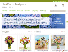 Tablet Screenshot of jandaflowersandgifts.com